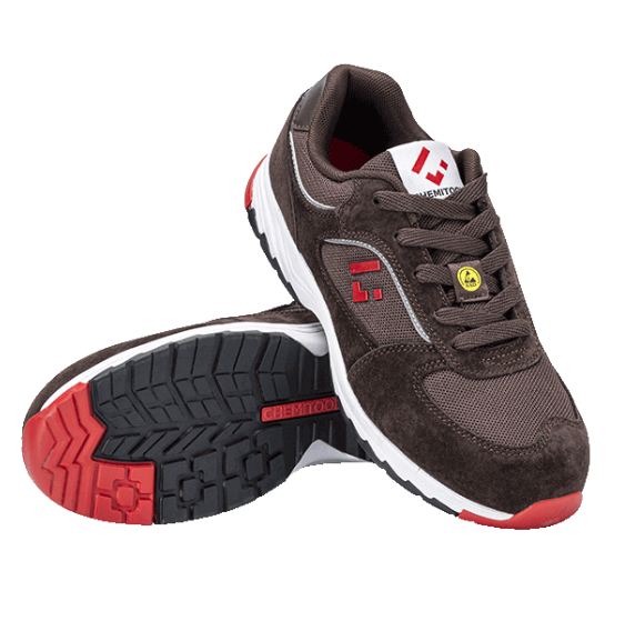 SAPATO SEGURANÇA DESPORTIVO DAYTONA CAMURÇA E MESH CASTANHO S3 HRO ESD #46