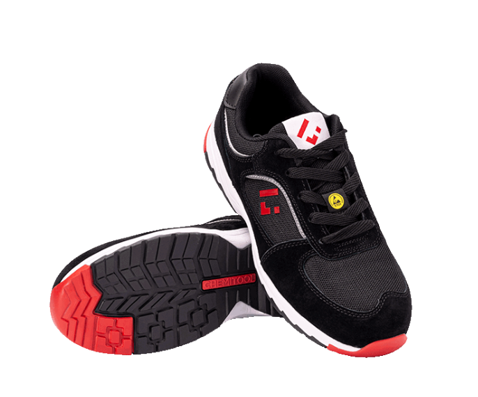SAPATO SEGURANÇA DESPORTIVO DAYTONA CAMURÇA E MESH PRETO S3 HRO ESD #45