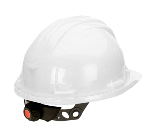 CAPACETE PROTEÇÃO HDPE 6P BRANCO REG. RODA DENTADA